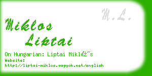 miklos liptai business card